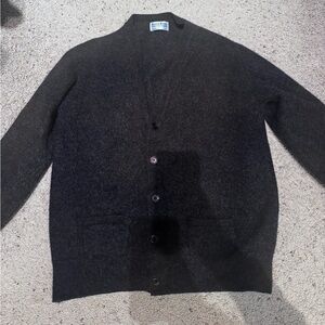 Scotch house wool gray cardigan sweater